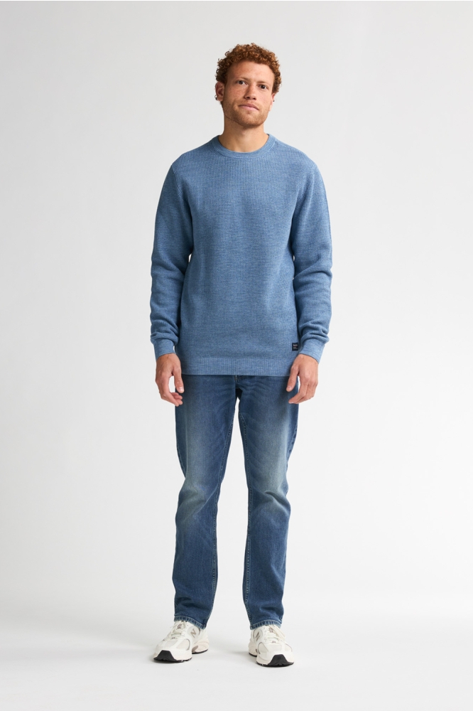GEBREIDE TRUI MET RONDE HALS M 3050 KWR225 5187 Pale Blue